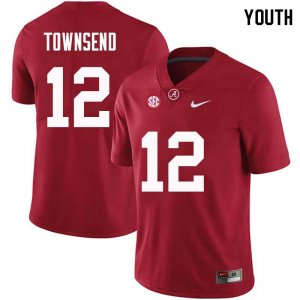 NCAA Youth Alabama Crimson Tide #12 Chadarius Townsend Stitched College Nike Authentic Crimson Football Jersey DG17G22EW